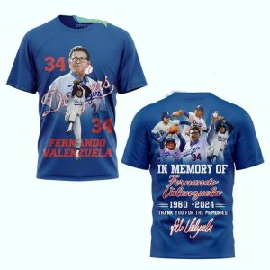 Fernando Valenzuela Dodgers Tribute All Over Print T-Shirt 1960-2024