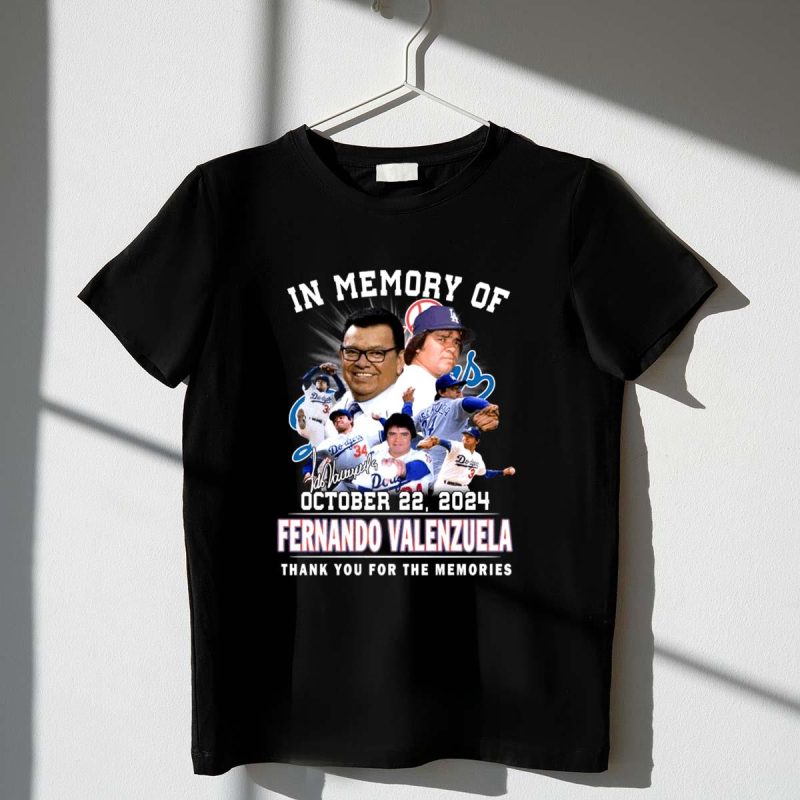 Los Angeles Dodgers Fernando Valenzuela Tribute T-Shirt 1960-2024