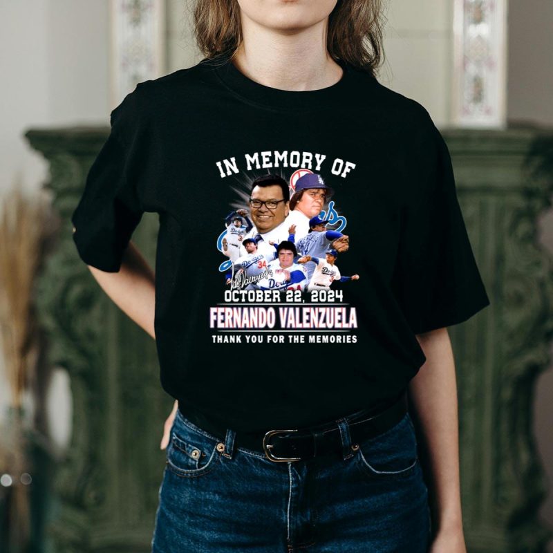 Los Angeles Dodgers Fernando Valenzuela Tribute T-Shirt 1960-2024 - Image 2