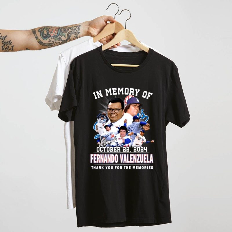 Los Angeles Dodgers Fernando Valenzuela Tribute T-Shirt 1960-2024 - Image 4