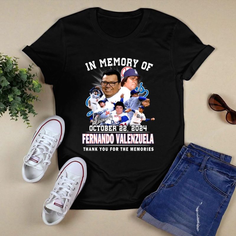 Los Angeles Dodgers Fernando Valenzuela Tribute T-Shirt 1960-2024 - Image 5