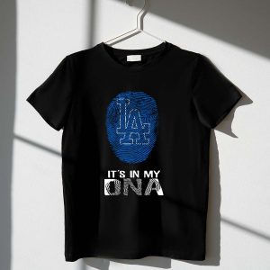 Los Angeles Dodgers Dna Fingerprint T-Shirt - Perfect Fan Gear