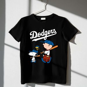 Los Angeles Dodgers Snoopy Let's Play Baseball T-Shirt for Fans