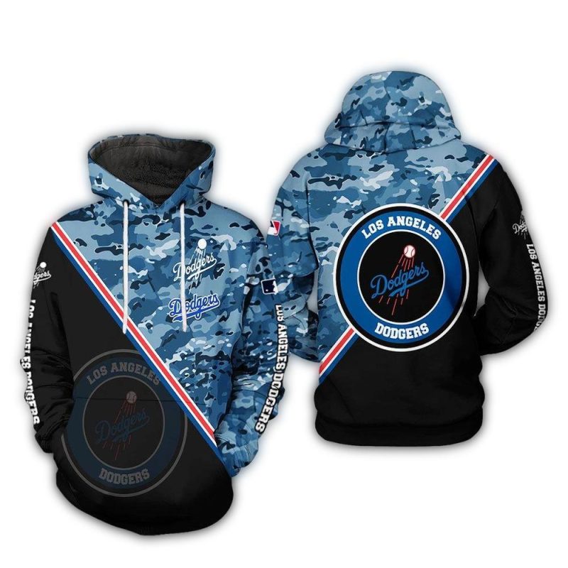 Los Angeles Dodgers MLB Camo Team 3D Printed HoodieZipper Hoodie 58dc4d63d85b