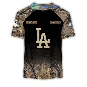Personalized LA Dodgers Camouflage All Over Print T-Shirt for Fans