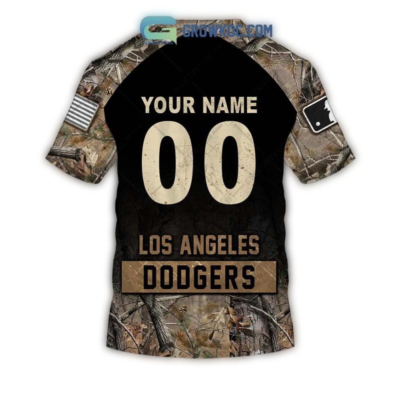 Personalized LA Dodgers Camouflage All Over Print T-Shirt for Fans - Image 2
