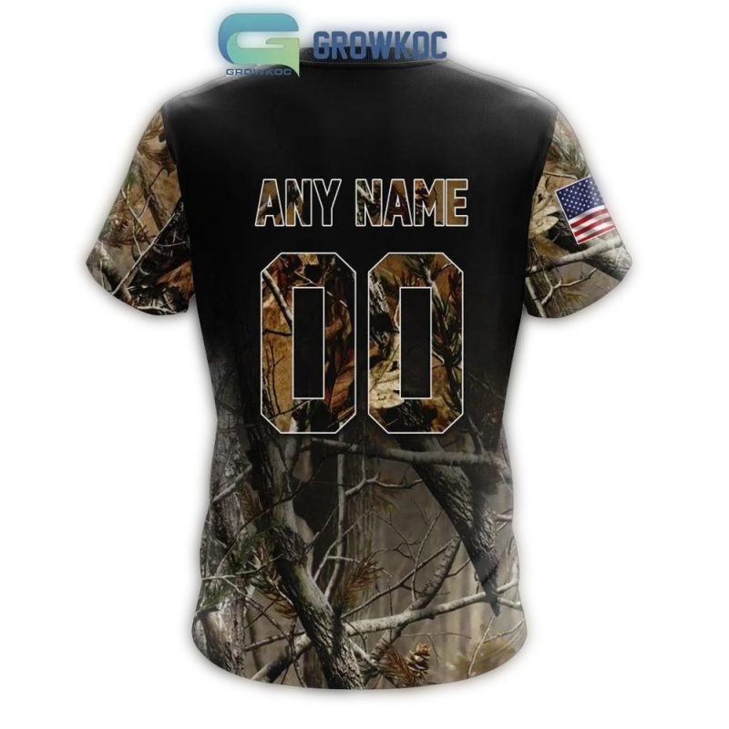 Custom LA Dodgers Camo Realtree Hunting All Over Print T-Shirt - Image 2