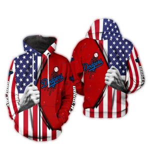Los Angeles Dodgers All Over Print Hoodie | American Heart Design