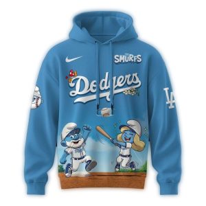 Los Angeles Dodgers Smurfs Night All-Over Print Hoodie for Fans