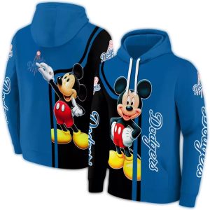 Los Angeles Dodgers Mickey Mouse All Over Print Hoodie