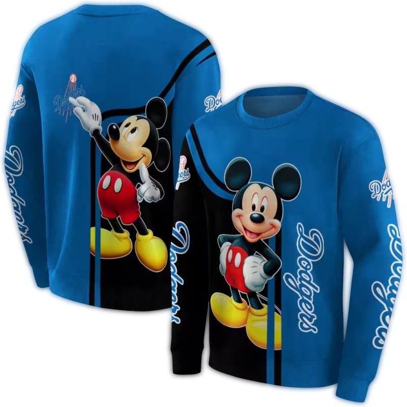 Los Angeles Dodgers Mickey Mouse AOP Sweatshirt 1