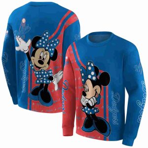 Los Angeles Dodgers Minnie Mouse All Over Print Sweatshirt
