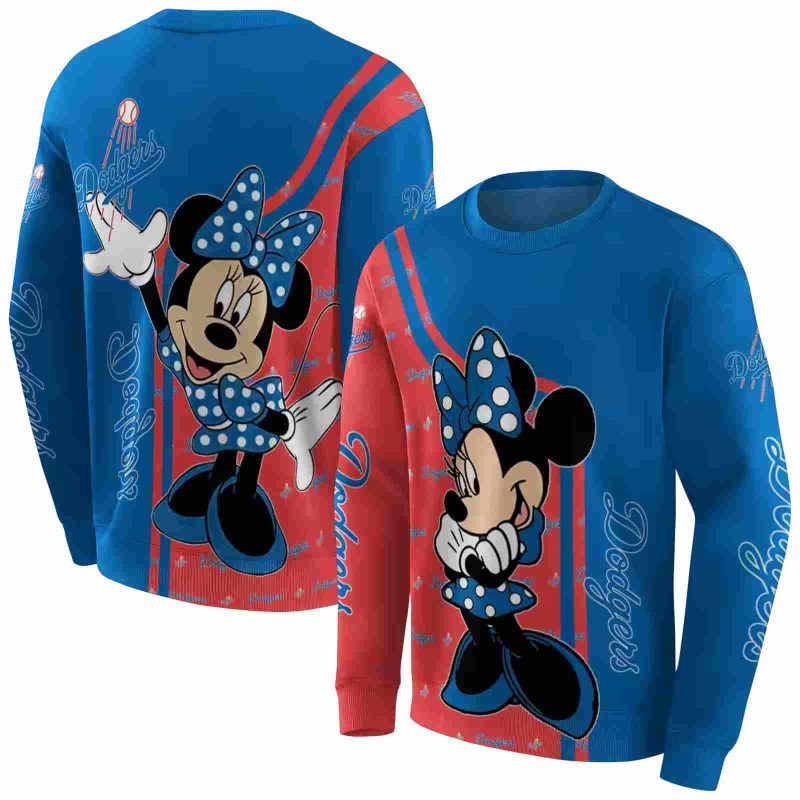 Los Angeles Dodgers Minnie Mouse AOP Sweatshirt 1