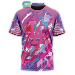 Los Angeles Dodgers Breast Cancer Awareness All-Over Print T-Shirt