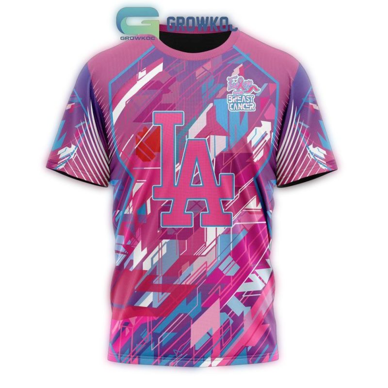 Los Angeles Dodgers Breast Cancer Awareness All-Over Print T-Shirt