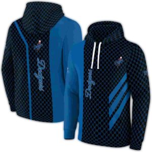 Los Angeles Dodgers Monogram Pattern All Over Print Hoodie