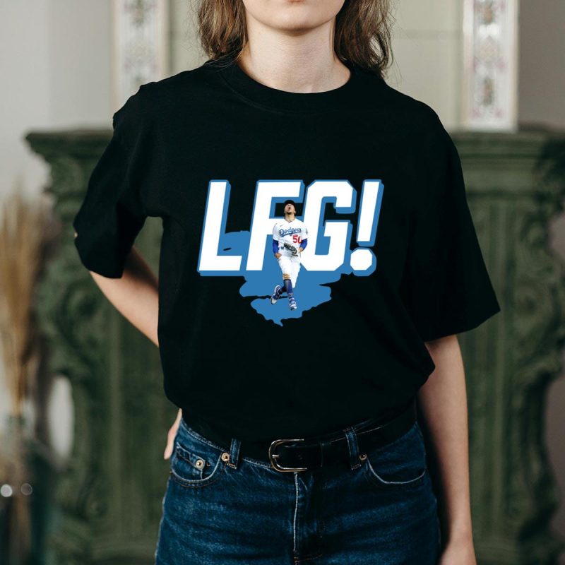 Mookie Betts Los Angeles Dodgers LFG Graphic T-Shirt for Fans - Image 2