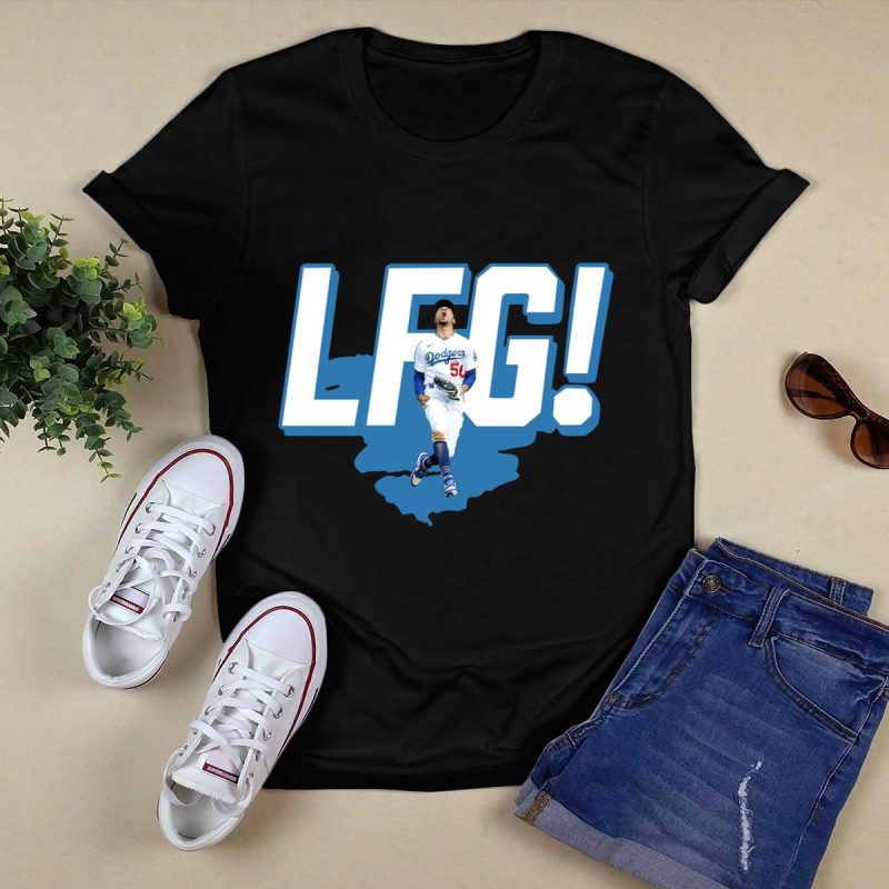 Mookie Betts Los Angeles Dodgers LFG Graphic T-Shirt for Fans - Image 5