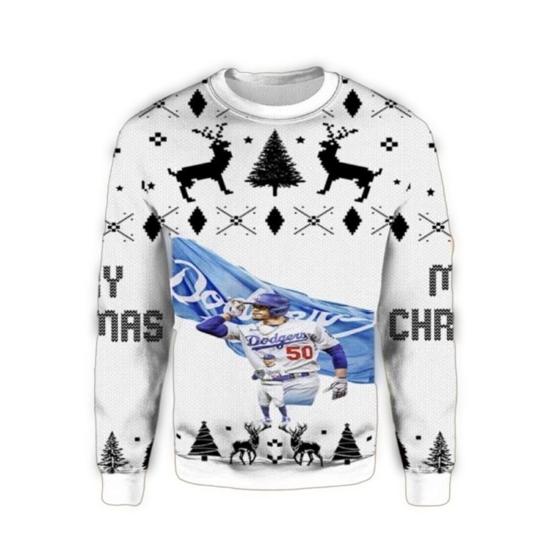 Mookie Betts Los Angeles Dodgers Ugly Christmas Sweater for Fans