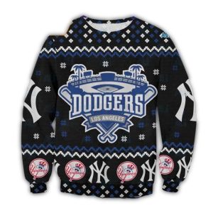 Los Angeles Dodgers Vs New York Yankees Ugly Christmas Sweater