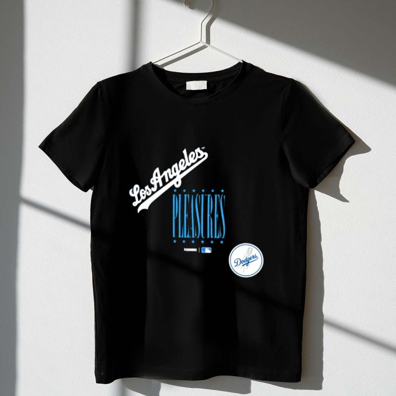 Los Angeles Dodgers PLEASURES Collaboration T Shirt.jpeg t shirt 1 1