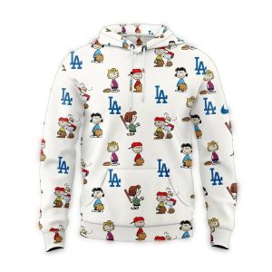 Los Angeles Dodgers Peanuts Anniversary All-Over Print Hoodie for Fans