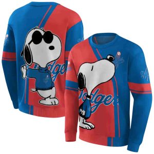 Los Angeles Dodgers Playful Snoopy All Over Print Sweatshirt