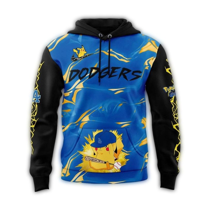 Los Angeles Dodgers Pokémon GO All-Over Print Hoodie for Fans