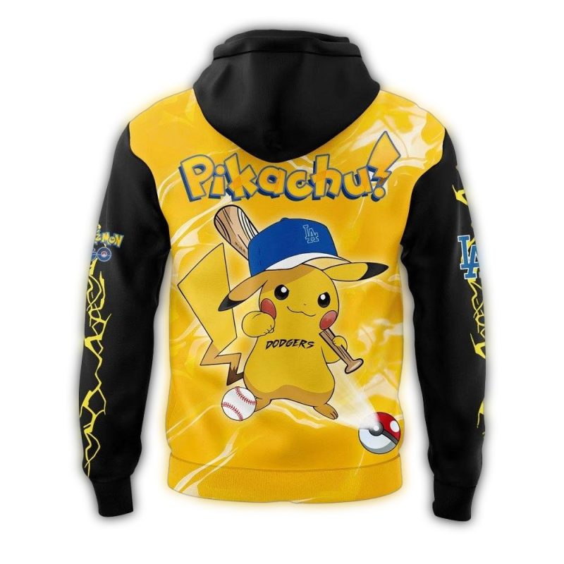 Los Angeles Dodgers Pokémon GO All-Over Print Hoodie for Fans - Image 2