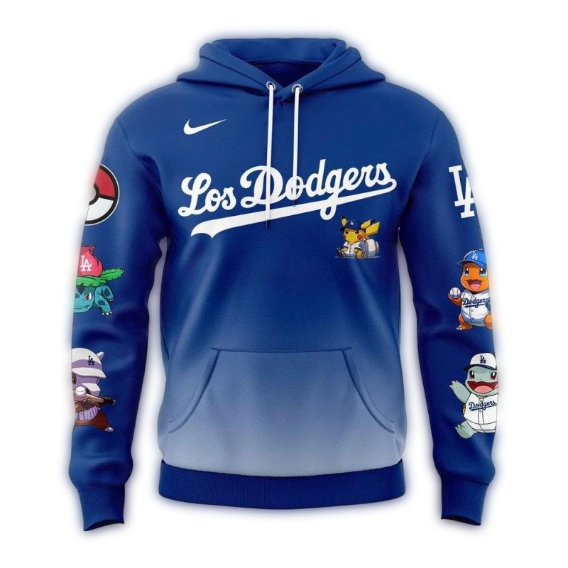 Los Angeles Dodgers Pokémon GO All-Over Print Hoodie for Fans