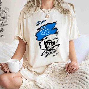Los Angeles Dodgers & Raiders Logo Mashup T-Shirt For Fans