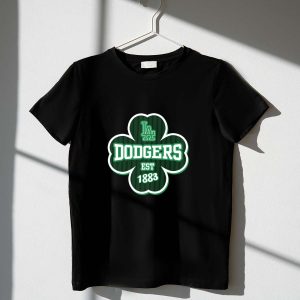 Los Angeles Dodgers St Patrick'S Day Shamrock T-Shirt - Est 1883