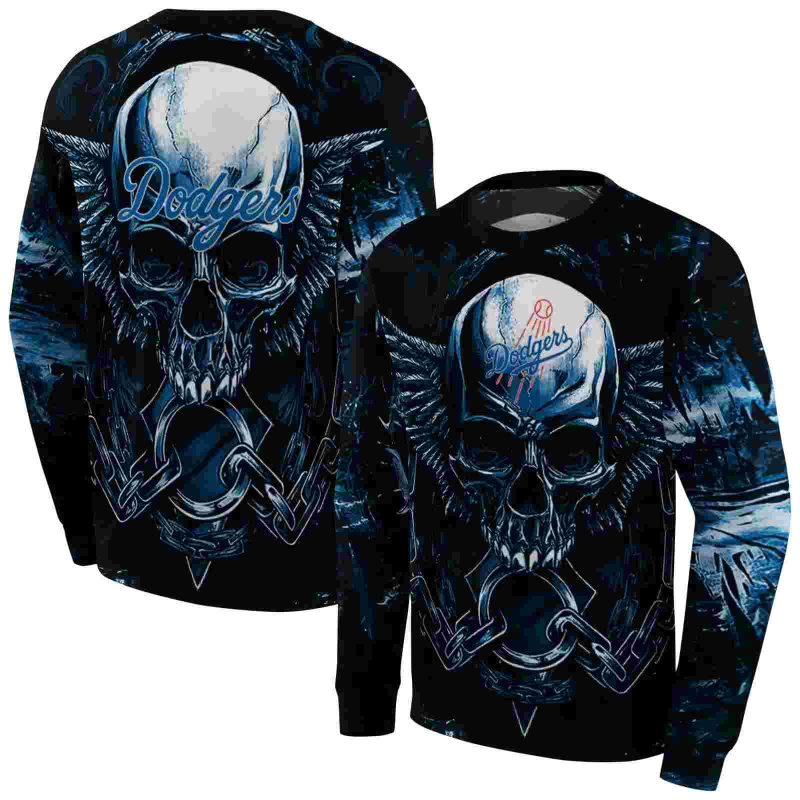 Los Angeles Dodgers Skull Artwork AOP Sweatshirt 1