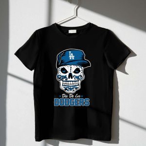 Los Angeles Dodgers Dia De Los Dodgers Skull T-Shirt for Fans