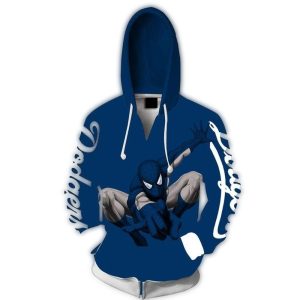Los Angeles Dodgers Spider-Man All-Over Print Hoodie for Fans