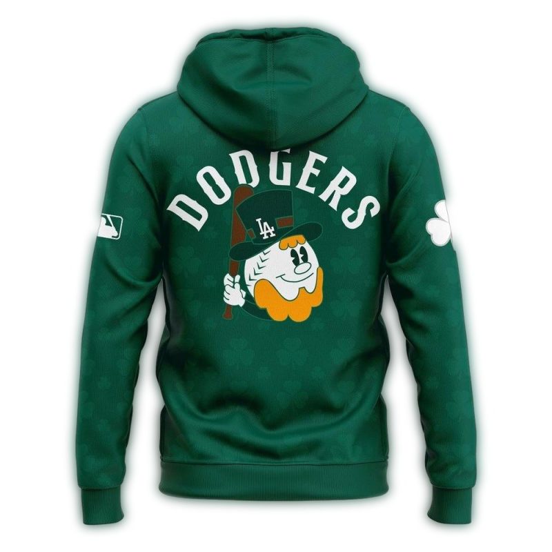 Funny Los Angeles Dodgers St Patrick's Day 2025 All Over Print Hoodie - Image 2