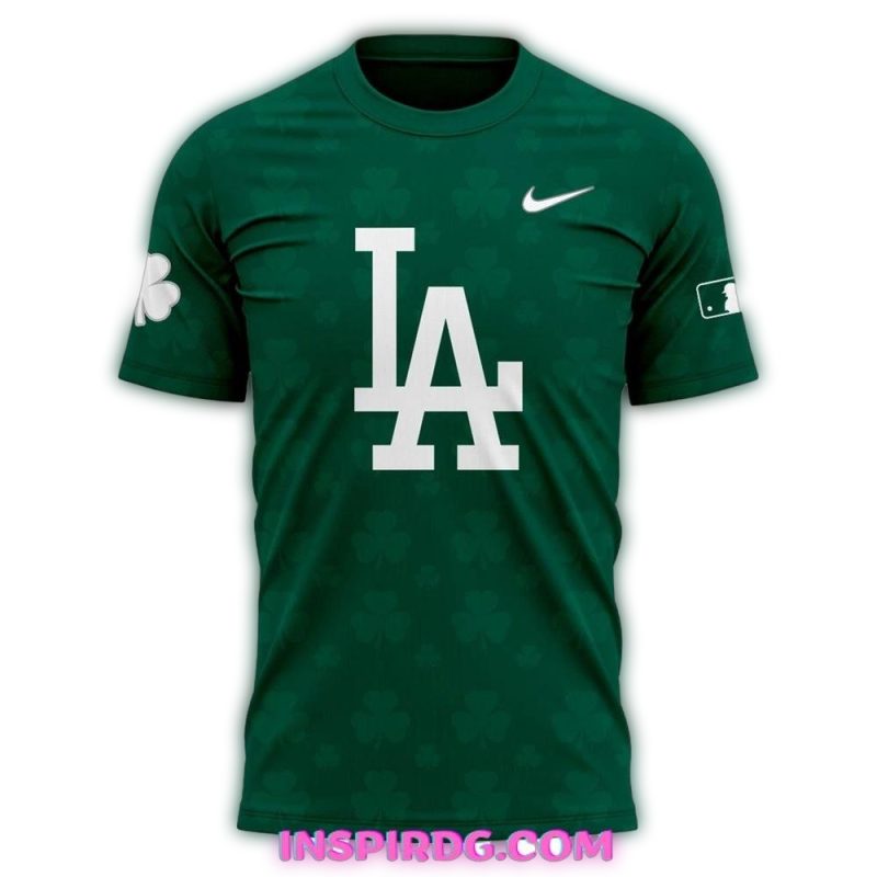 Los Angeles Dodgers St Patrick's Day All-Over Print T-Shirt