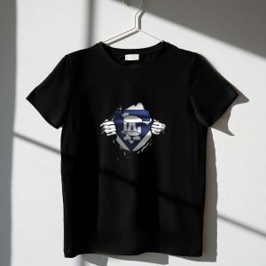 Los Angeles Dodgers Superman Logo Crossover T-Shirt For Fans