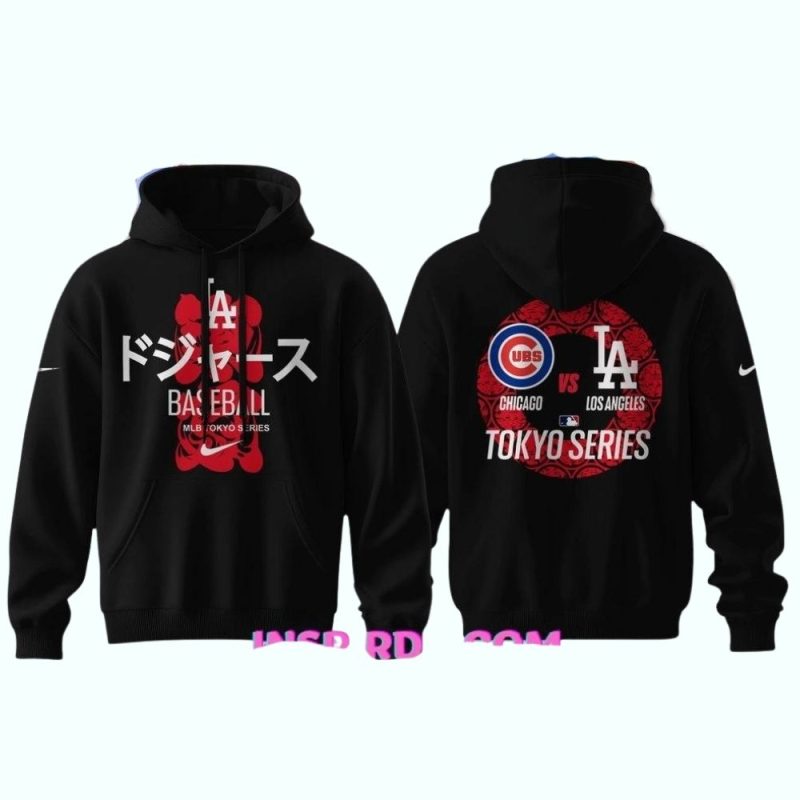 Funny All Over Print Hoodie - Los Angeles Dodgers vs Cubs Tokyo Series 2025