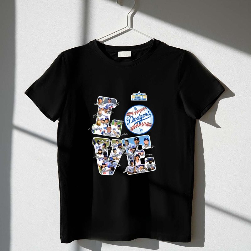 Los Angeles Dodgers World Champions Baseball Love T Shirt.jpeg t shirt 1 1