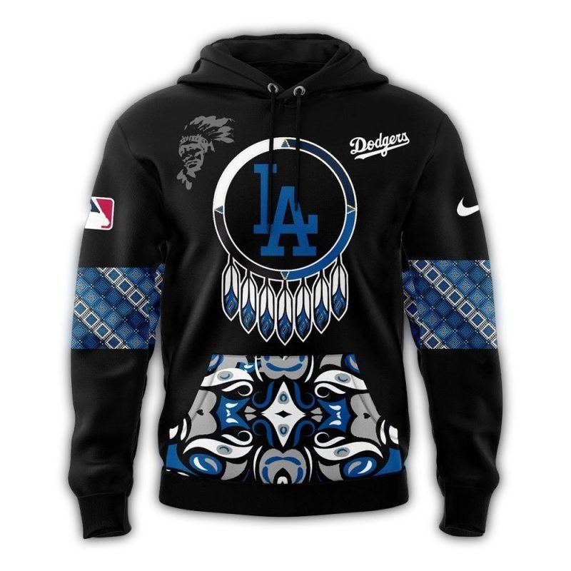 Los Angeles Dodgers Native American Heritage Month All-Over Print Hoodie