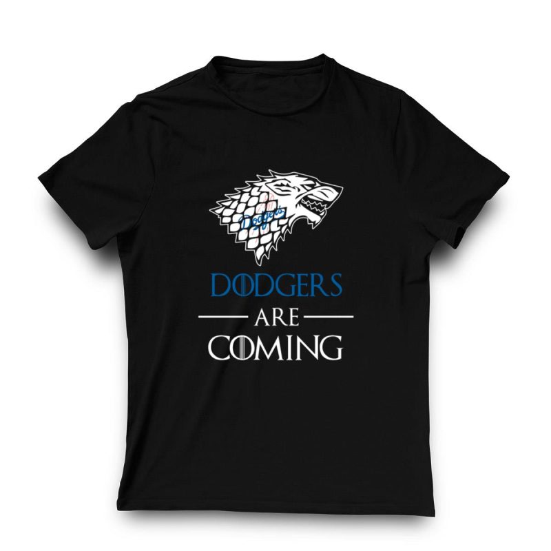 Funny Game of Thrones House Stark Los Angeles Dodgers T-Shirt - Image 3