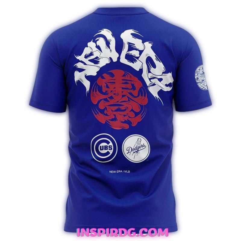 Cubs vs Dodgers 2025 Tokyo Series All Over Print T-Shirt - Image 2