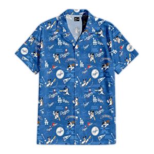 Mickey Mouse x Los Angeles Dodgers Hawaiian Shirt - Fun Baseball Style