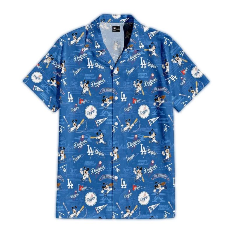 Mickey Mouse x Los Angeles Dodgers Hawaiian Shirt - Fun Baseball Style