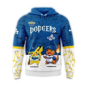 Los Angeles Dodgers Pokemon GO Fun All-Over Print Hoodie for Fans