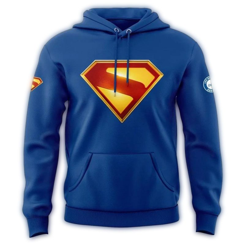 Los Angeles Dodgers Superman All-Over Print Hoodie for Fans