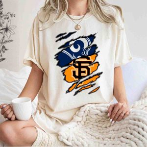 Los Angeles Rams Claw Scratch T-Shirt - San Francisco Giants Fan Tee
