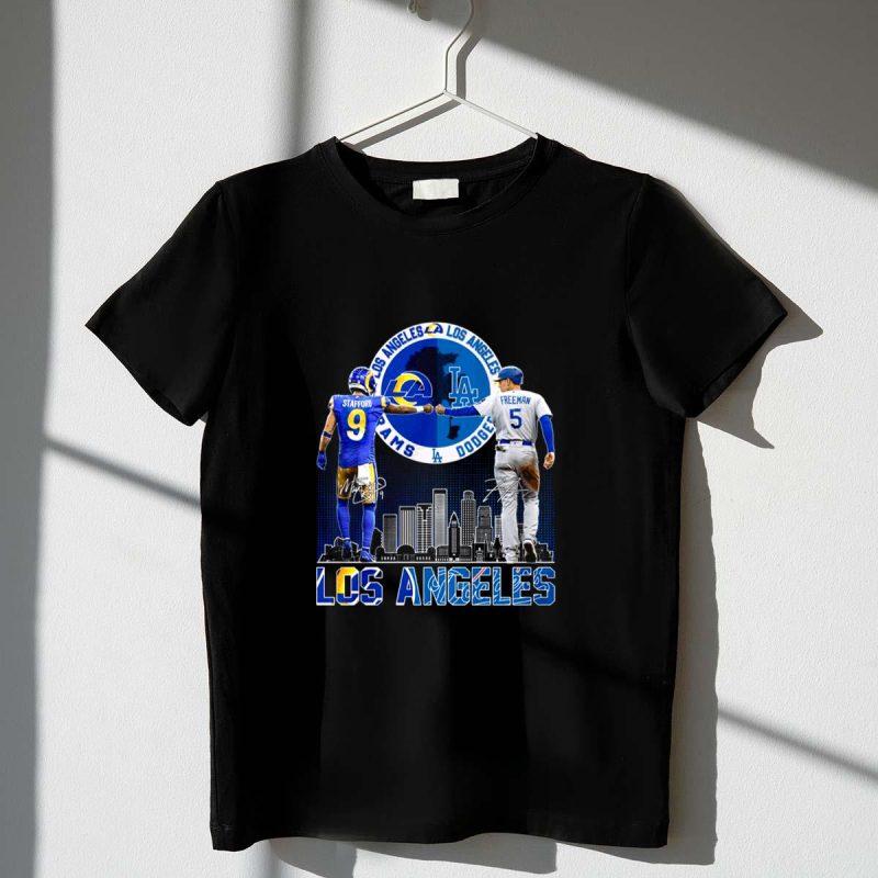Los Angeles Rams & Dodgers City Champions T-Shirt for Fans