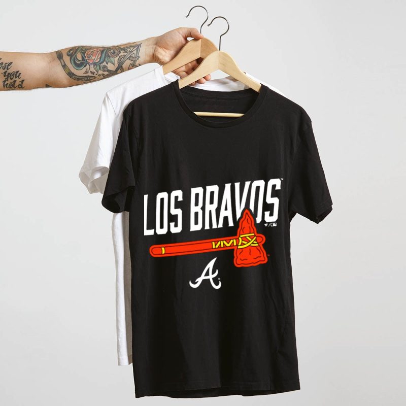 Atlanta Braves Axe T-Shirt - Los Bravos Team Apparel For Fans - Image 4